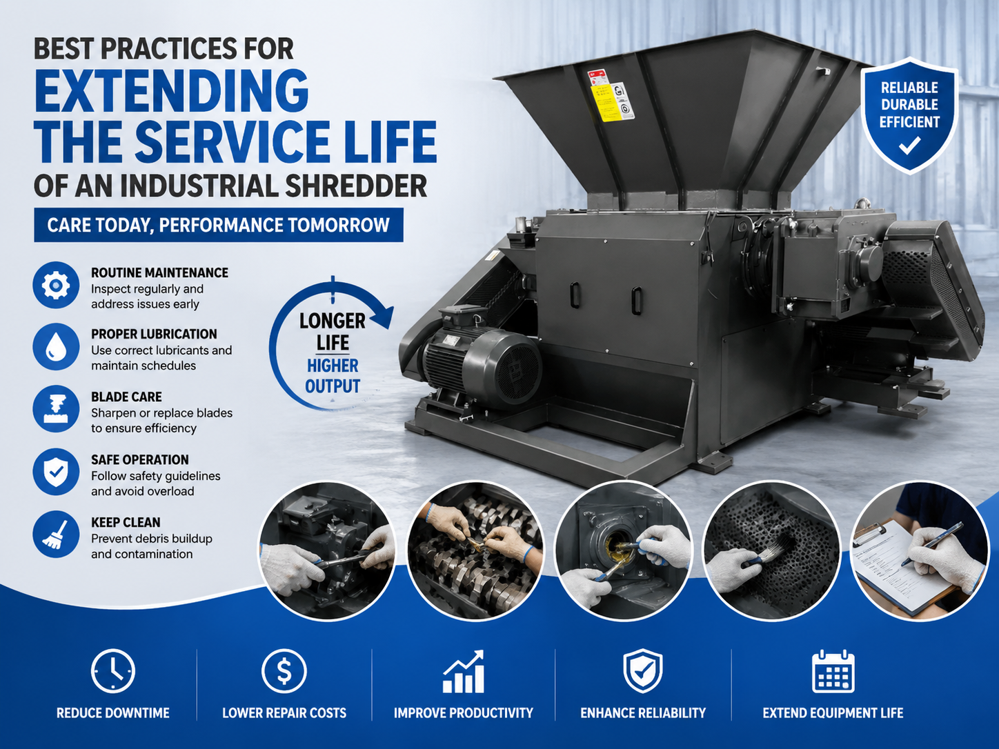 best practices for extending the service life of an industrial shredder 1