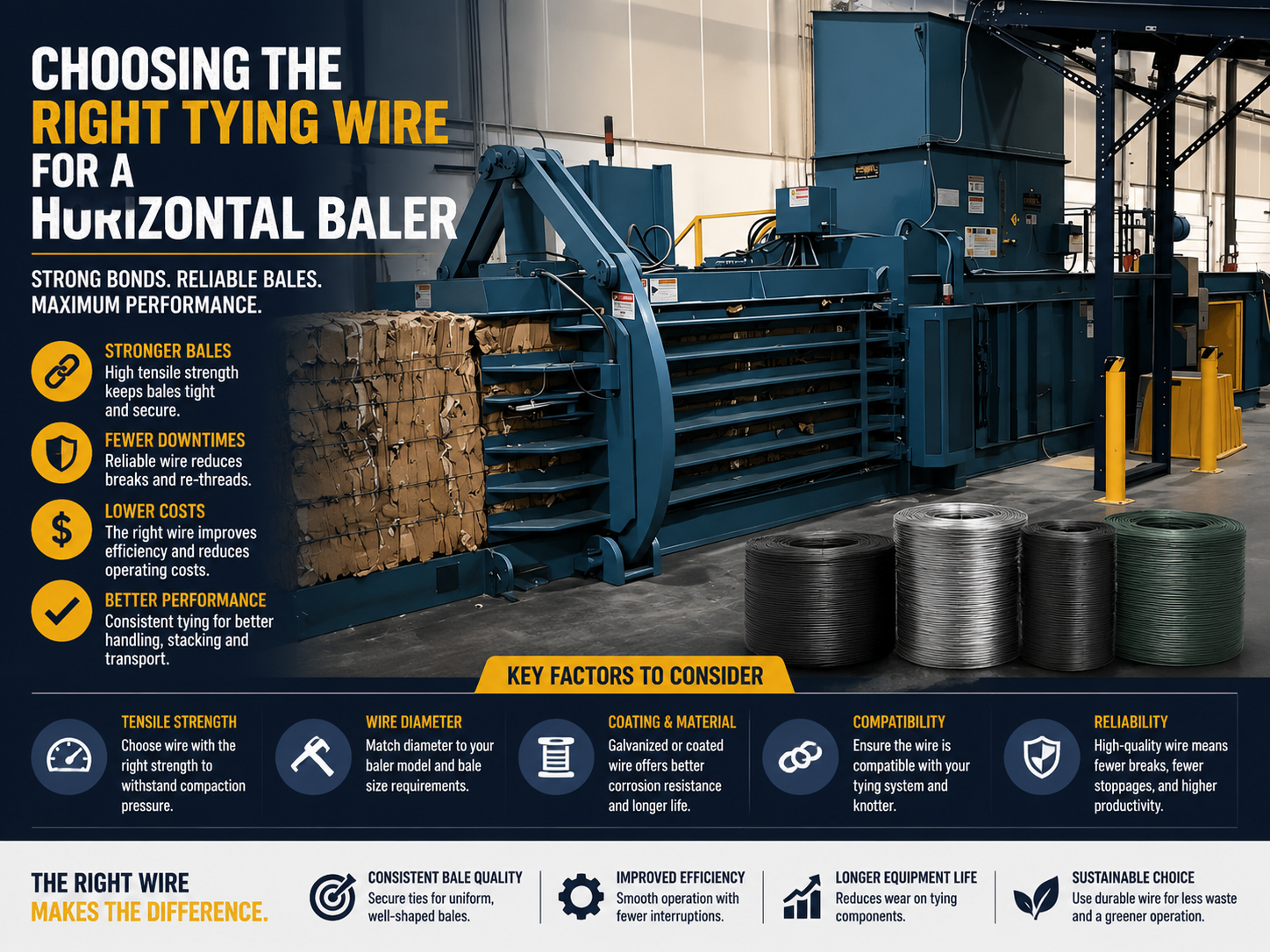 choosing the right tying wire for a horizontal baler a comprehensive technical guide