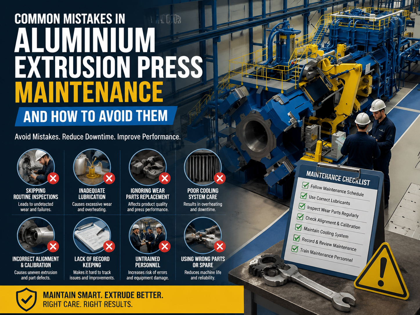 common mistakes in aluminium extrusion press maintenance avoid them a comprehensive guide