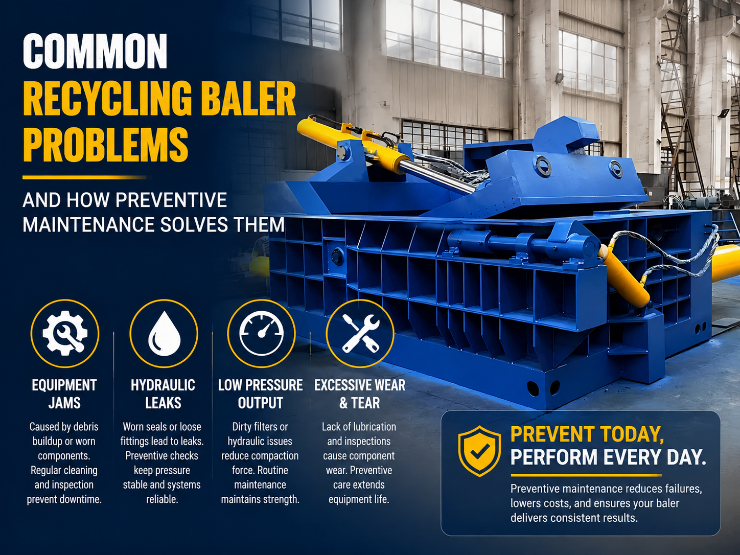 common recycling baler problems and how preventive maintenance solves them 1