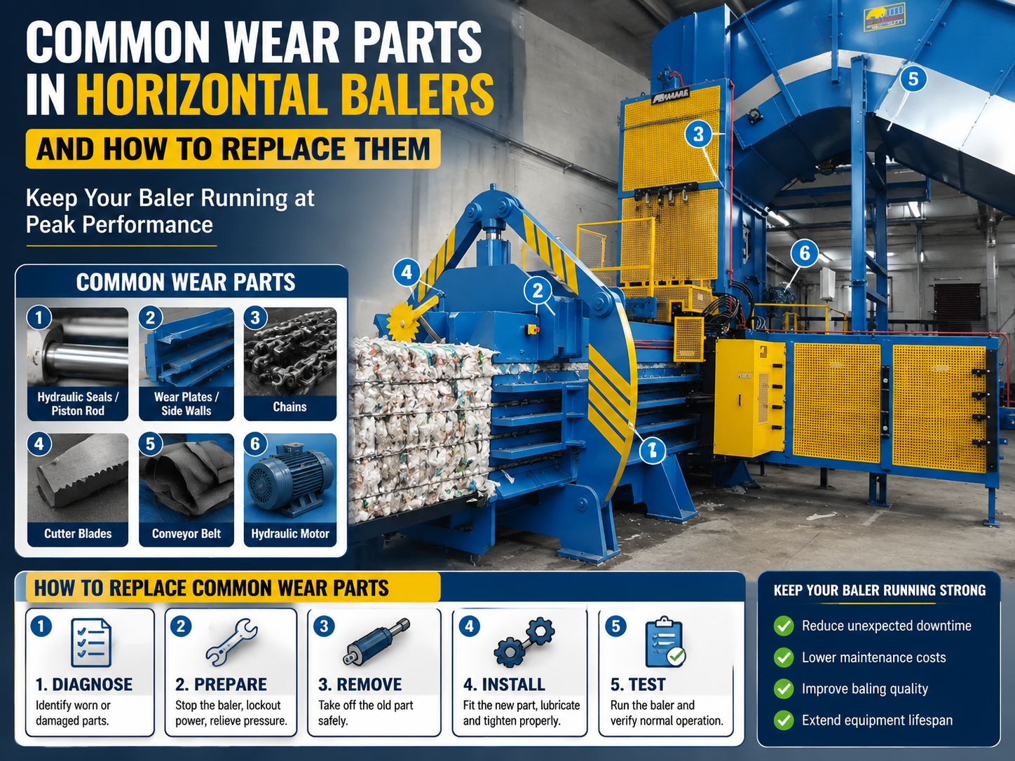 common wear parts in horizontal balers and how to replace them a comprehensive technical g