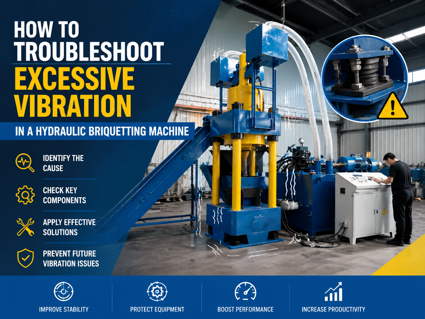 comprehensive guide how to troubleshoot excessive vibration in a hydraulic briquetting mac