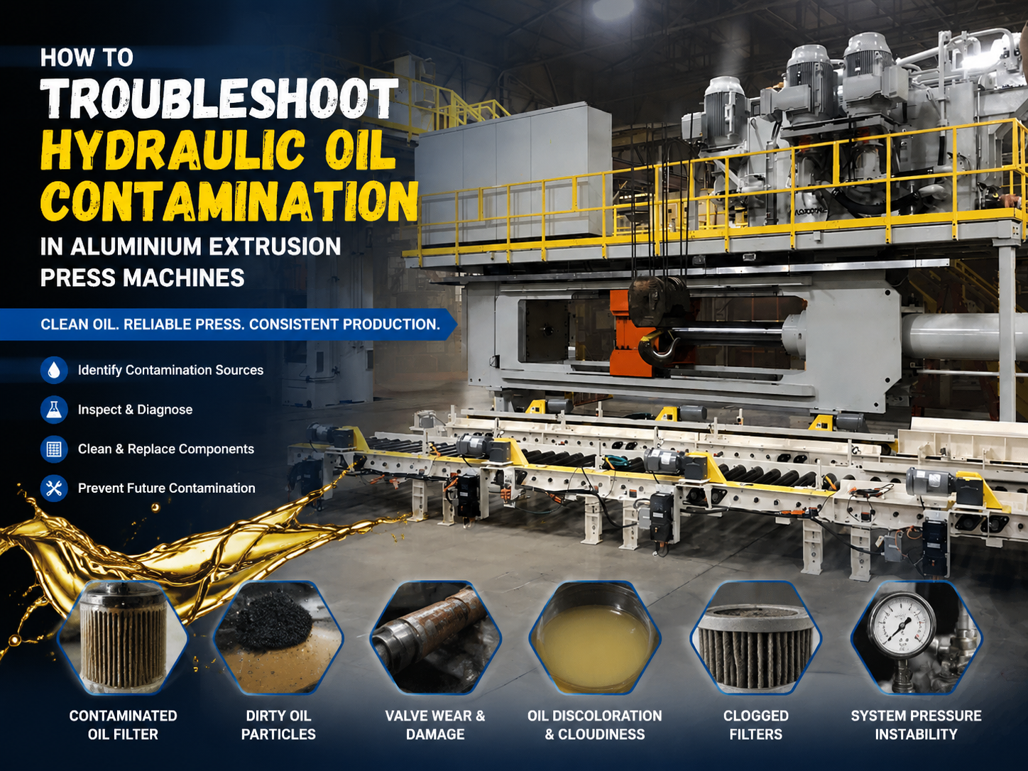comprehensive guide how to troubleshoot hydraulic oil contamination in aluminium
