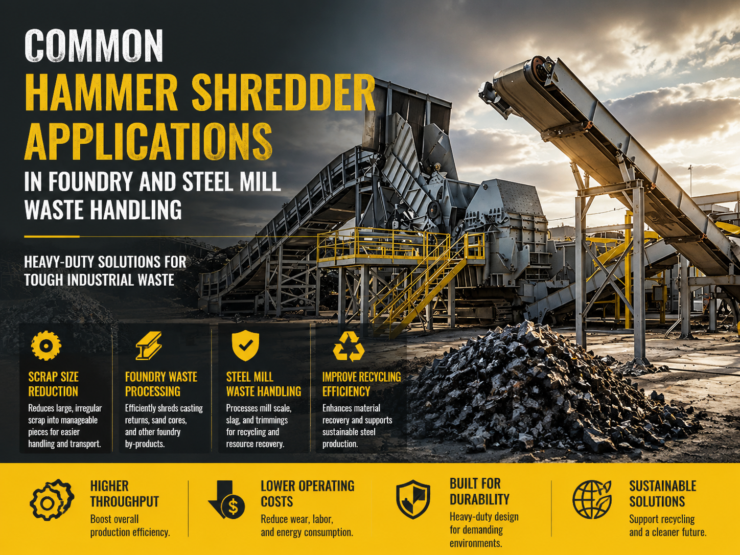 comprehensive guide to common hammer shredder applications in foundry steel mill waste han
