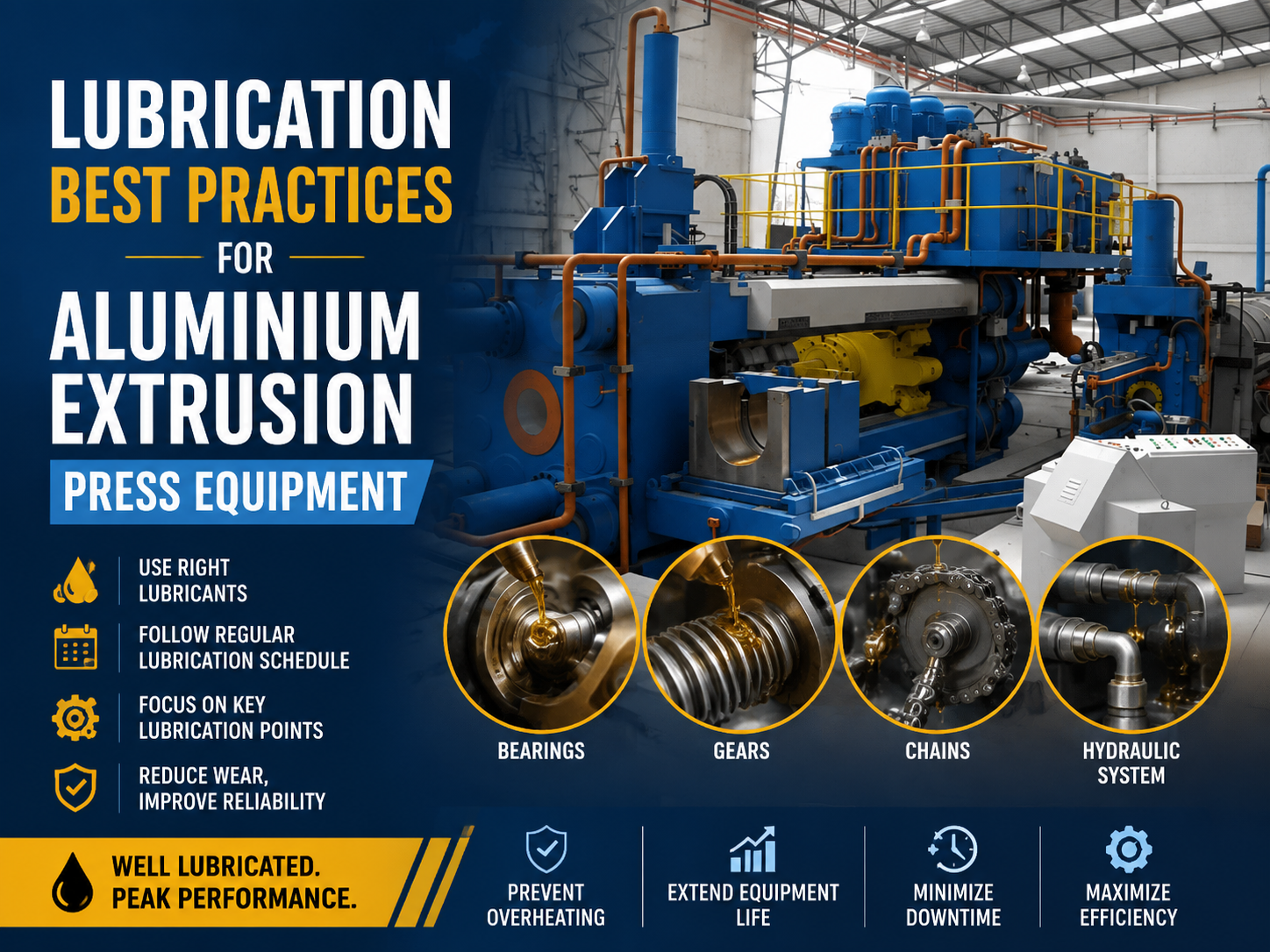 comprehensive guide to lubrication best practices for aluminium extrusion press equipment