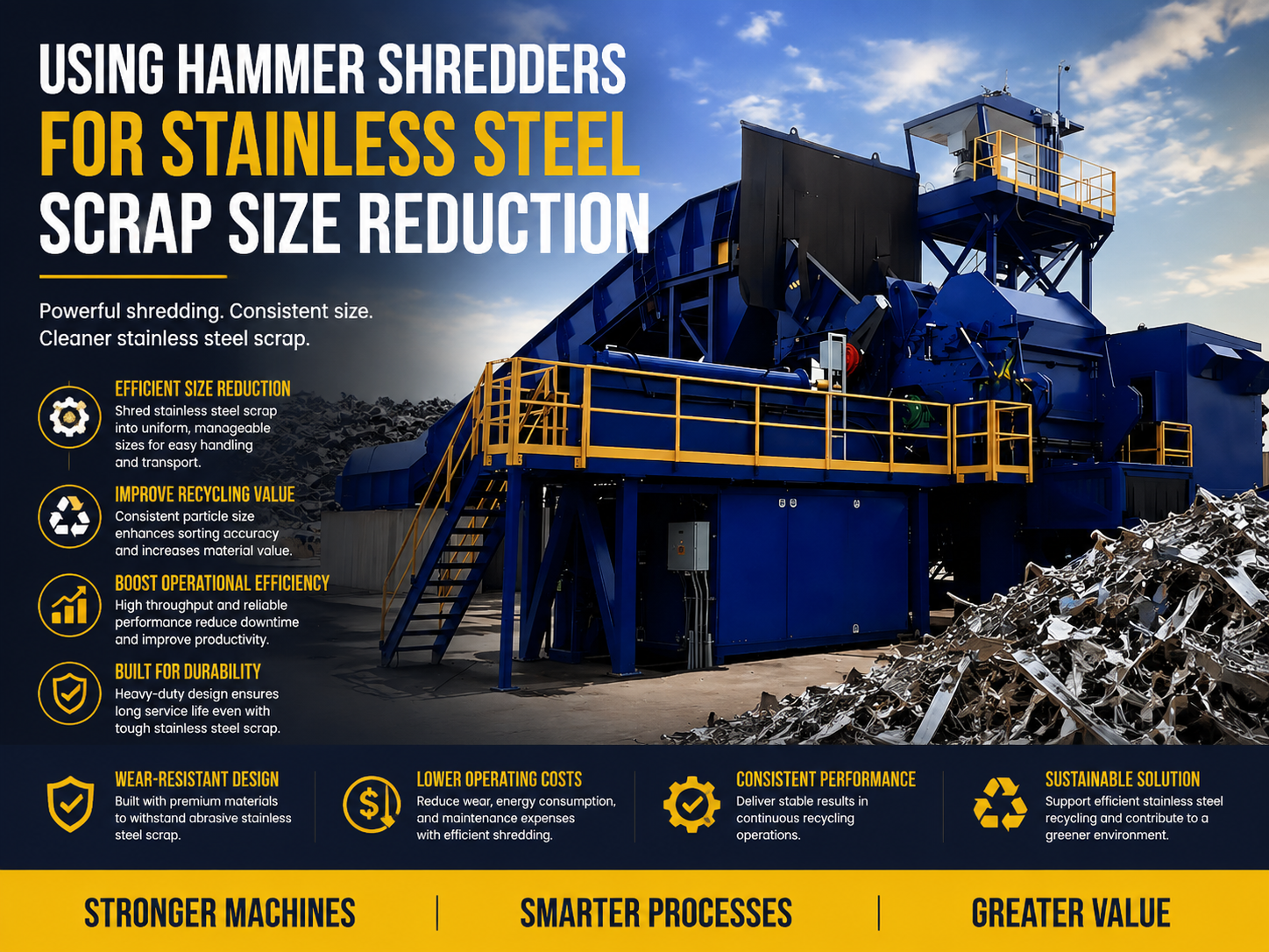 comprehensive guide to using hammer shredders for stainless steel scrap size reduction