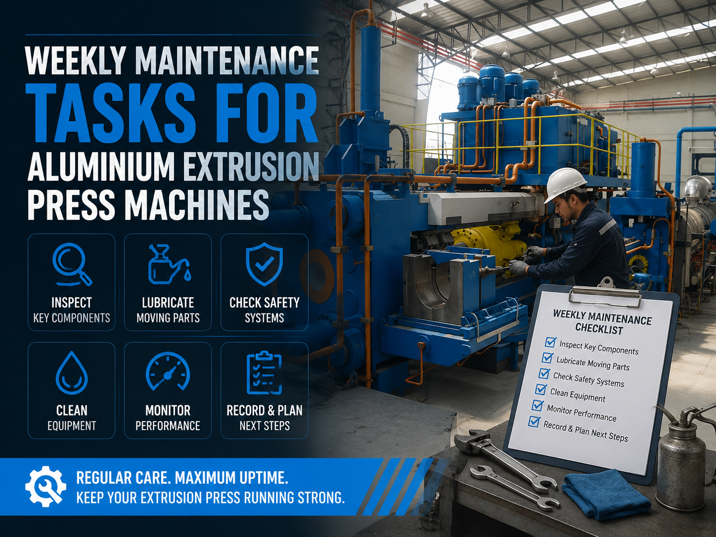 comprehensive guide to weekly maintenance tasks for aluminium extrusion press machines