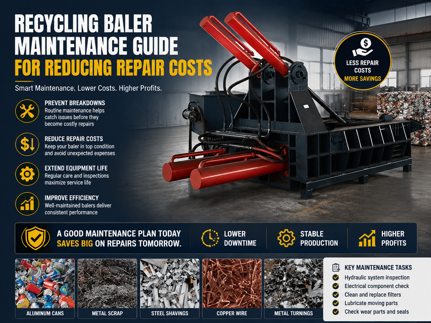 comprehensive recycling baler maintenance guide for reducing repair costs