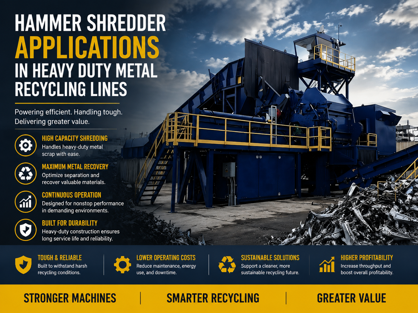 hammer shredder applications in heavy duty metal recycling lines a comprehensive guide