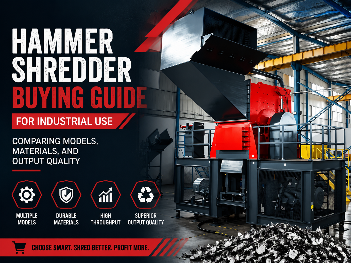 hammer shredder buying guide for industrial use comparing models materials and output qual