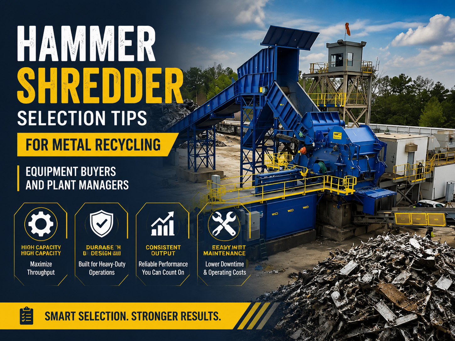 hammer shredder selection tips for metal recycling equipment buyers and plant managers 1