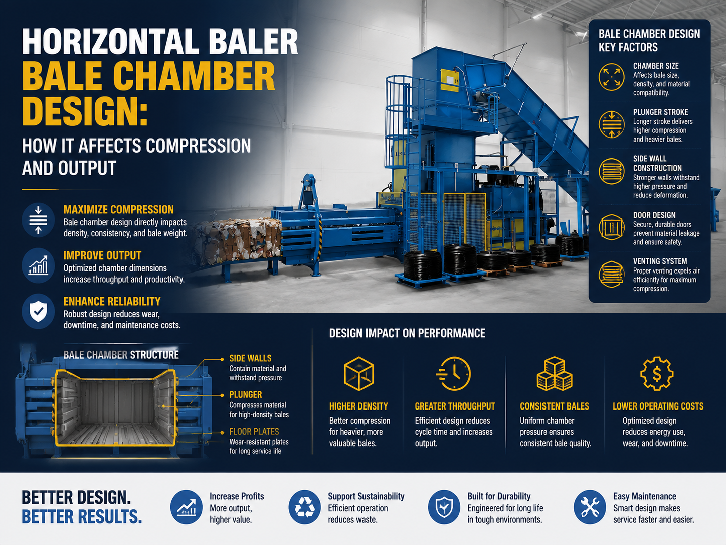 horizontal baler bale chamber design how it affects compression and output