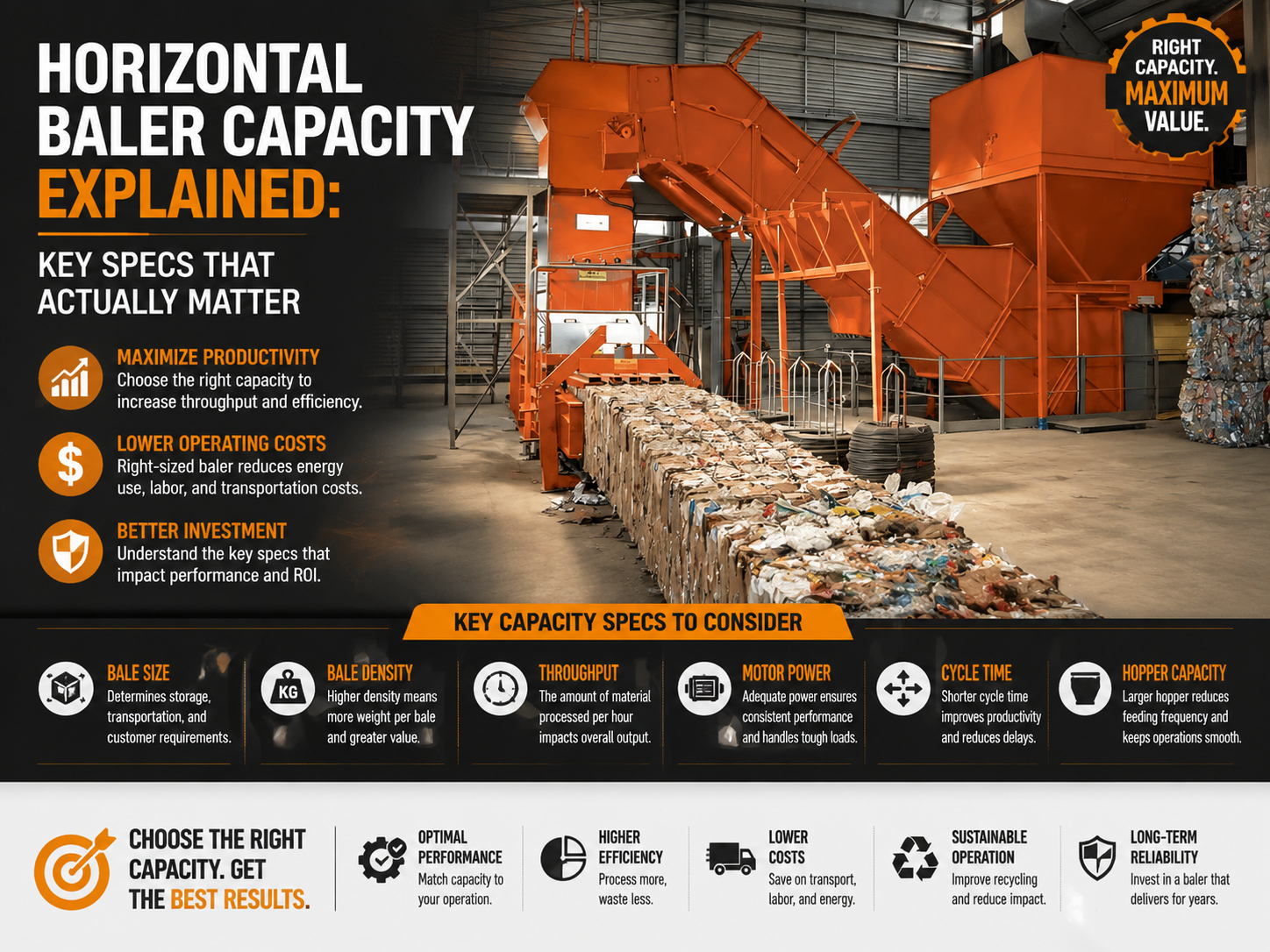 horizontal baler capacity explained key specs that actually matter
