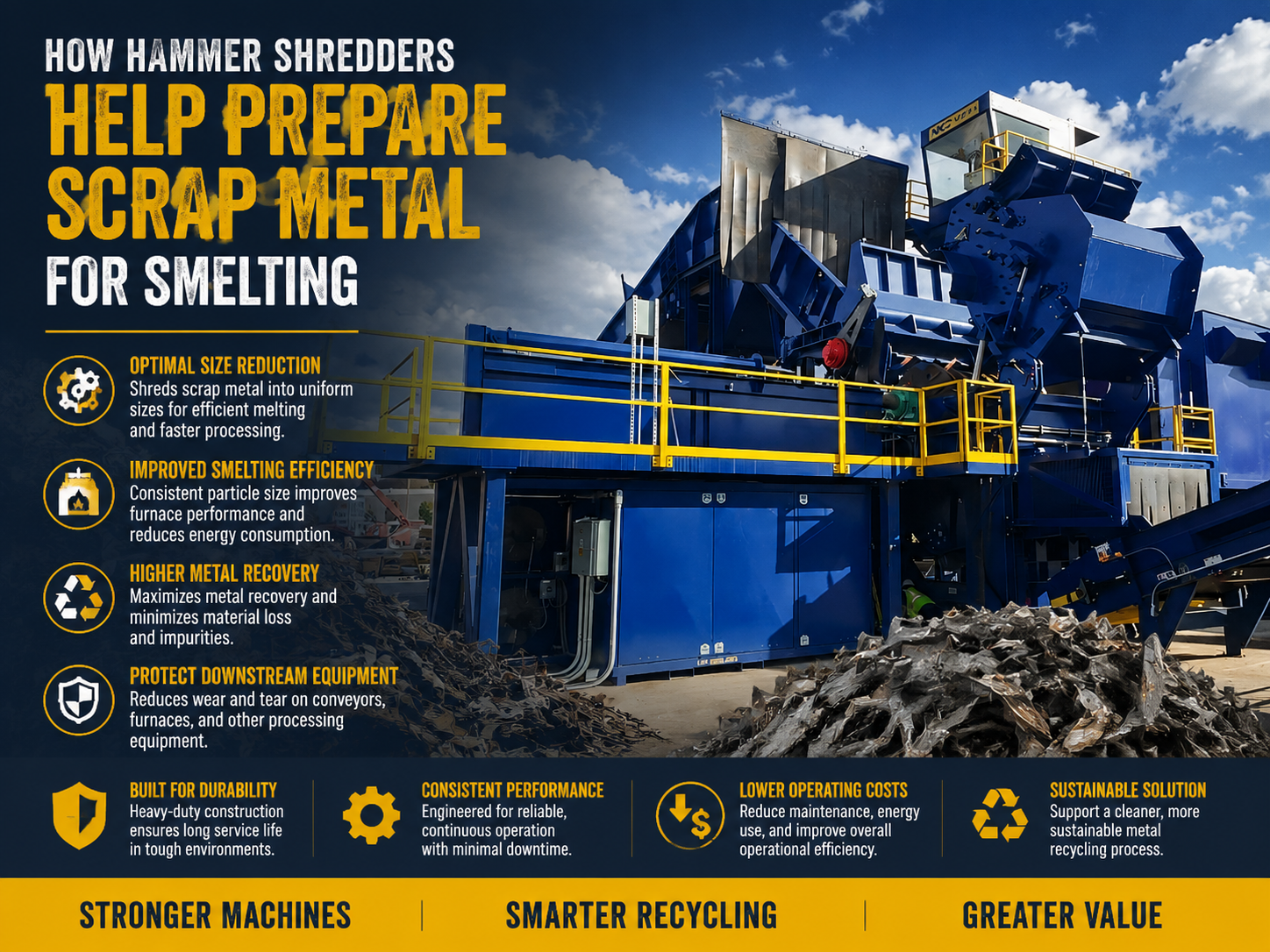 how hammer shredders help prepare scrap metal for smelting 1