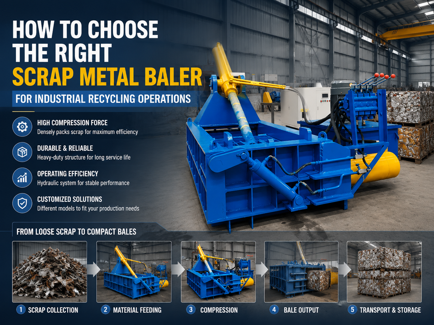 how to choose the right scrap metal baler for industrial recycling operations 1