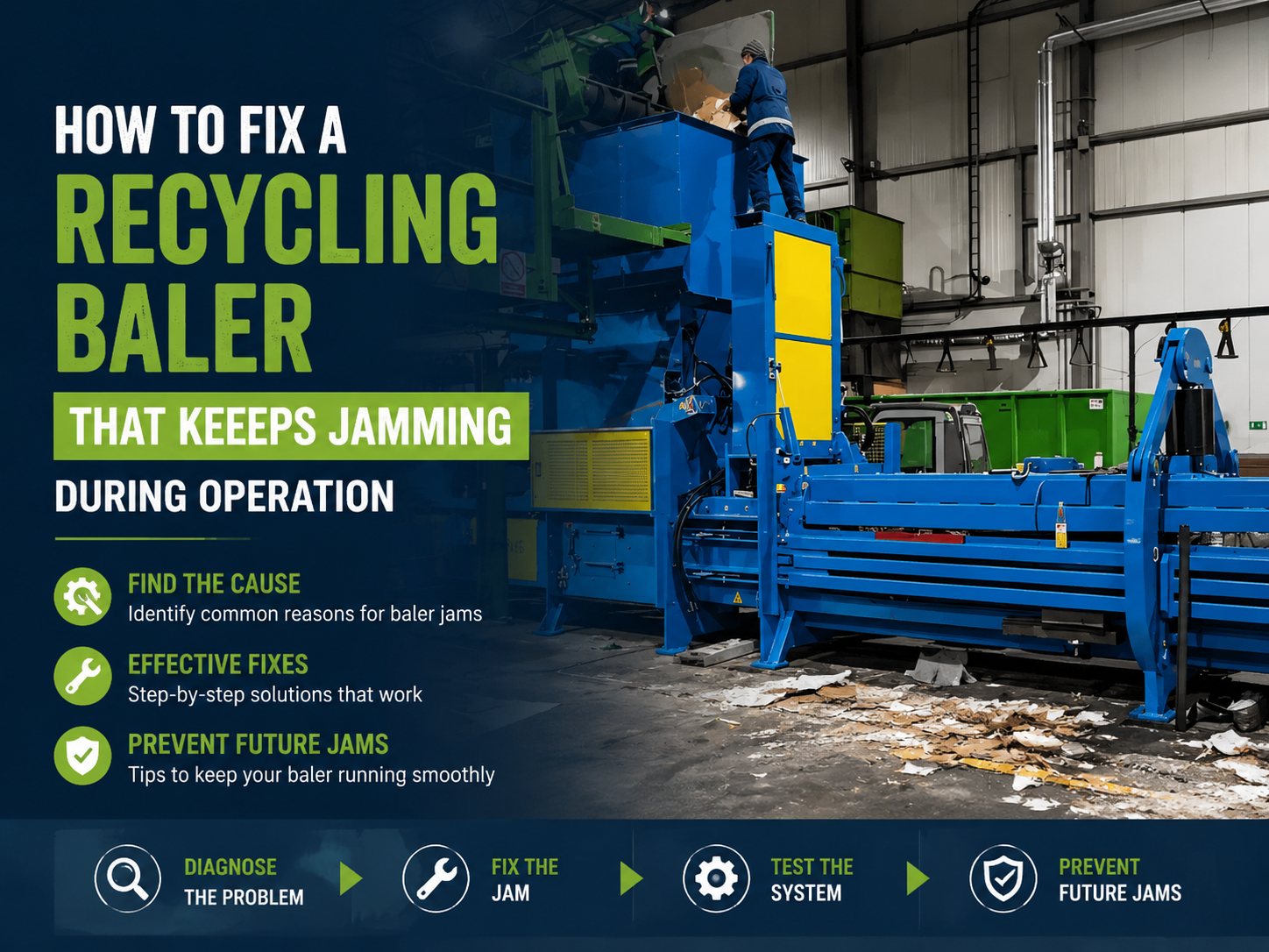 how to fix a recycling baler that keeps jamming during operation a comprehensive industria