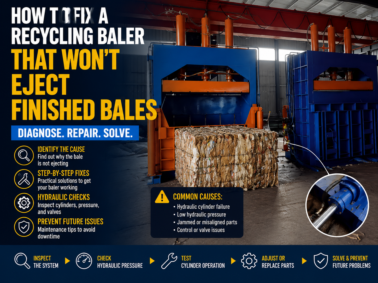 how to fix a recycling baler that won t eject finished bales a comprehensive guide