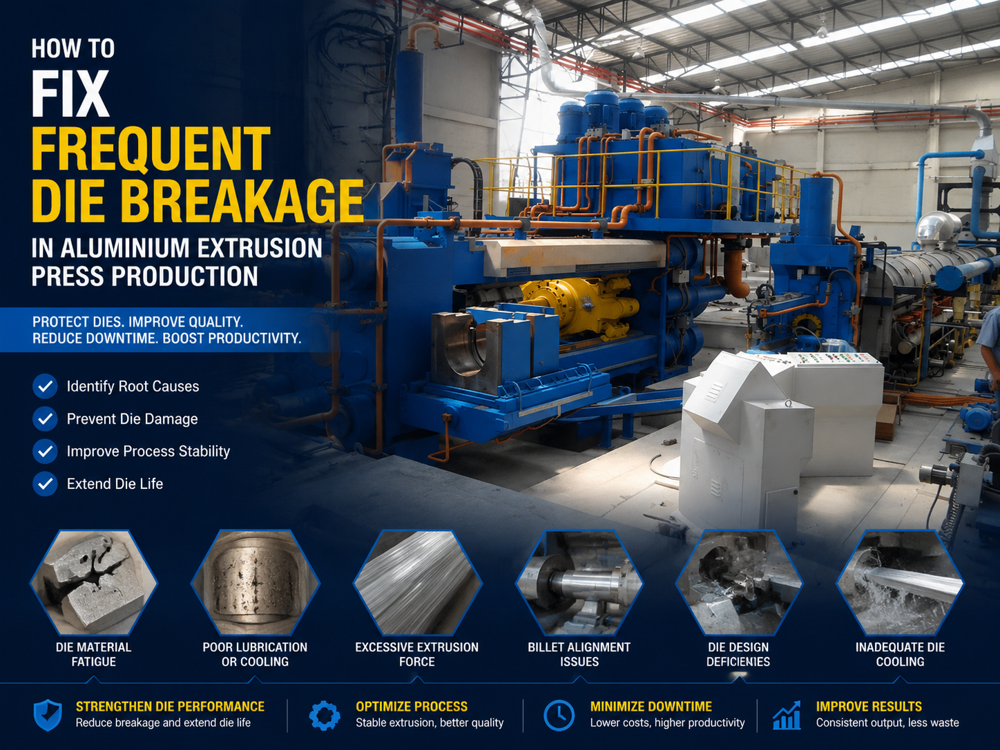 how to fix frequent die breakage in aluminium extrusion press production 1