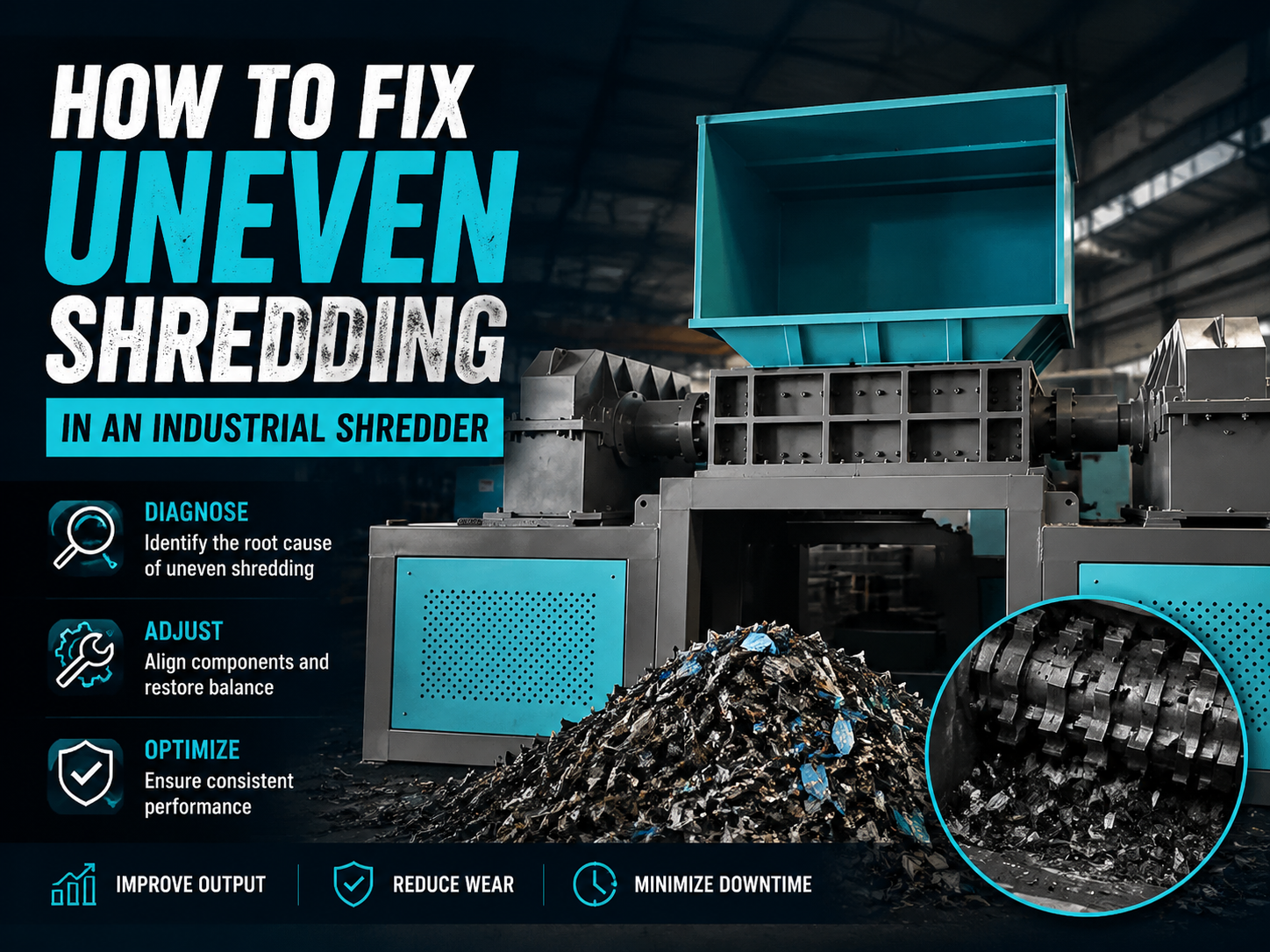 how to fix uneven shredding in an industrial shredder a comprehensive technical guide