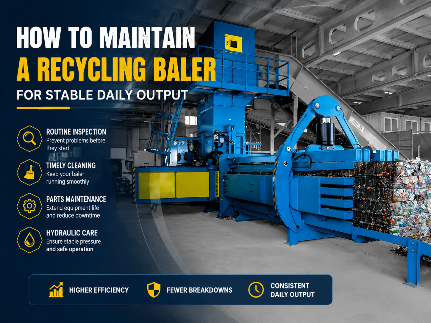 how to maintain a recycling baler for stable daily output a comprehensive guide