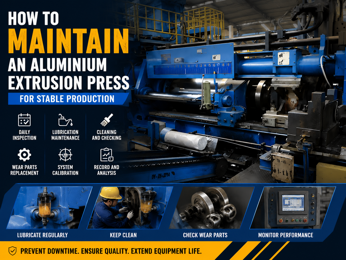 how to maintain an aluminium extrusion press for stable production 1