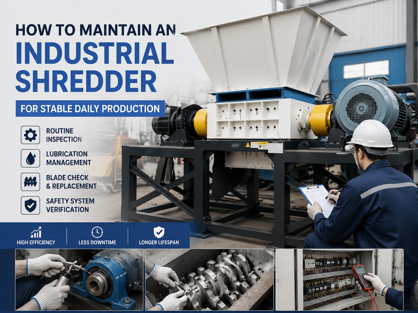 how to maintain an industrial shredder for stable daily production a comprehensive guide