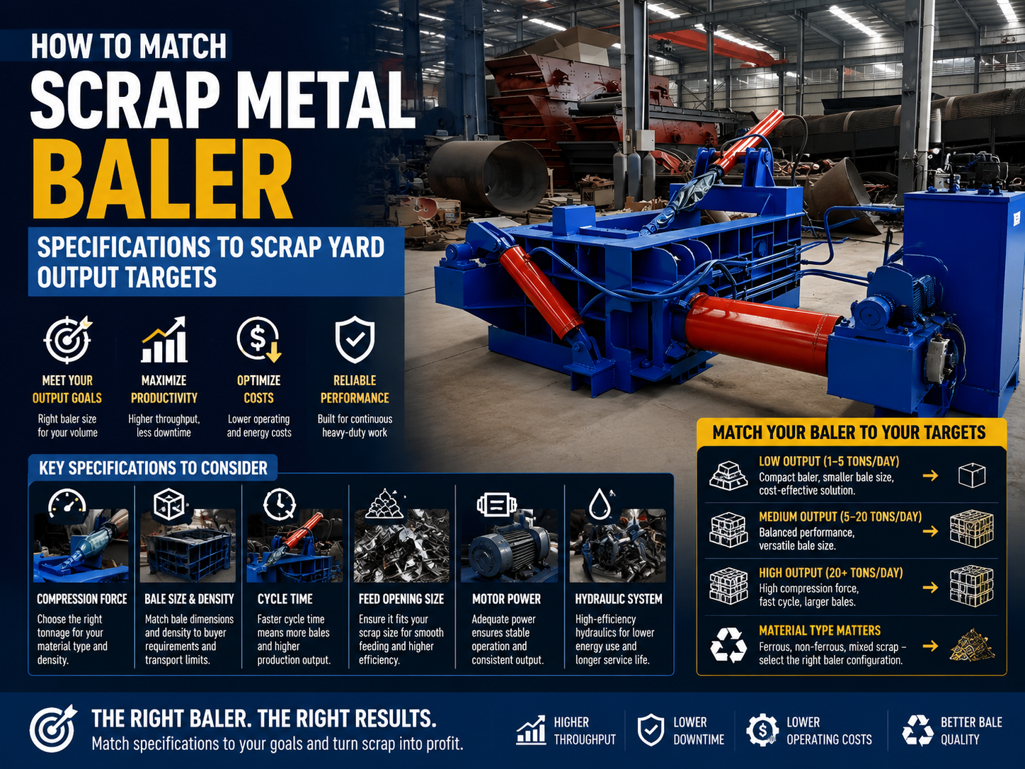 how to match scrap metal baler specifications to scrap yard output targets 1