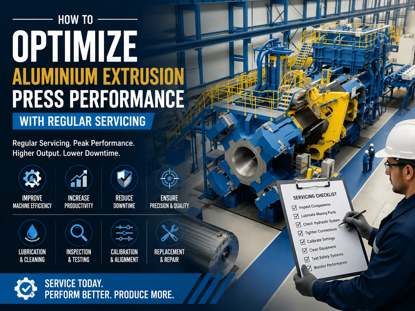 how to optimize aluminium extrusion press performance with regular servicing 1