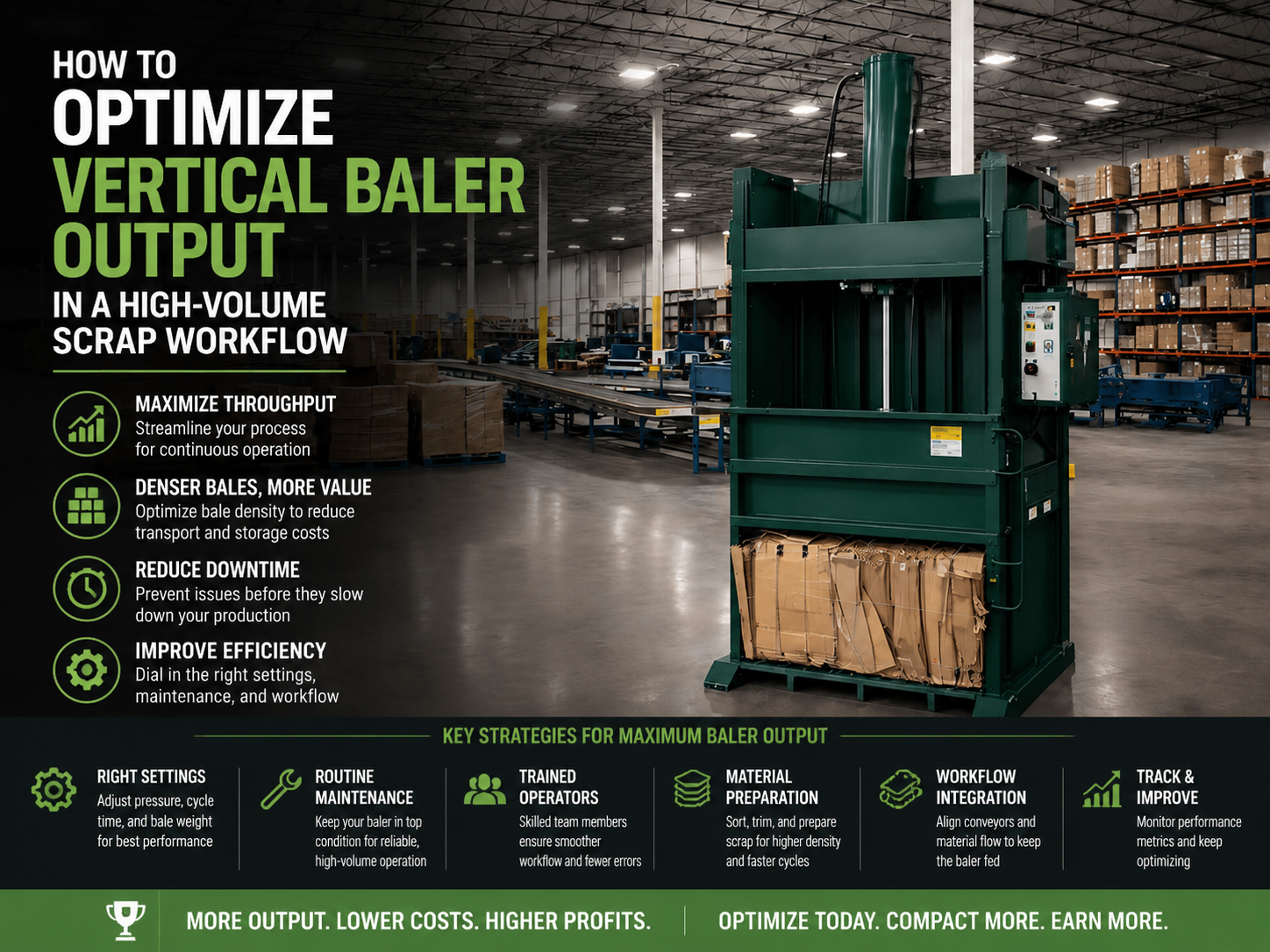 how to optimize vertical baler output in a high volume scrap workflow 1