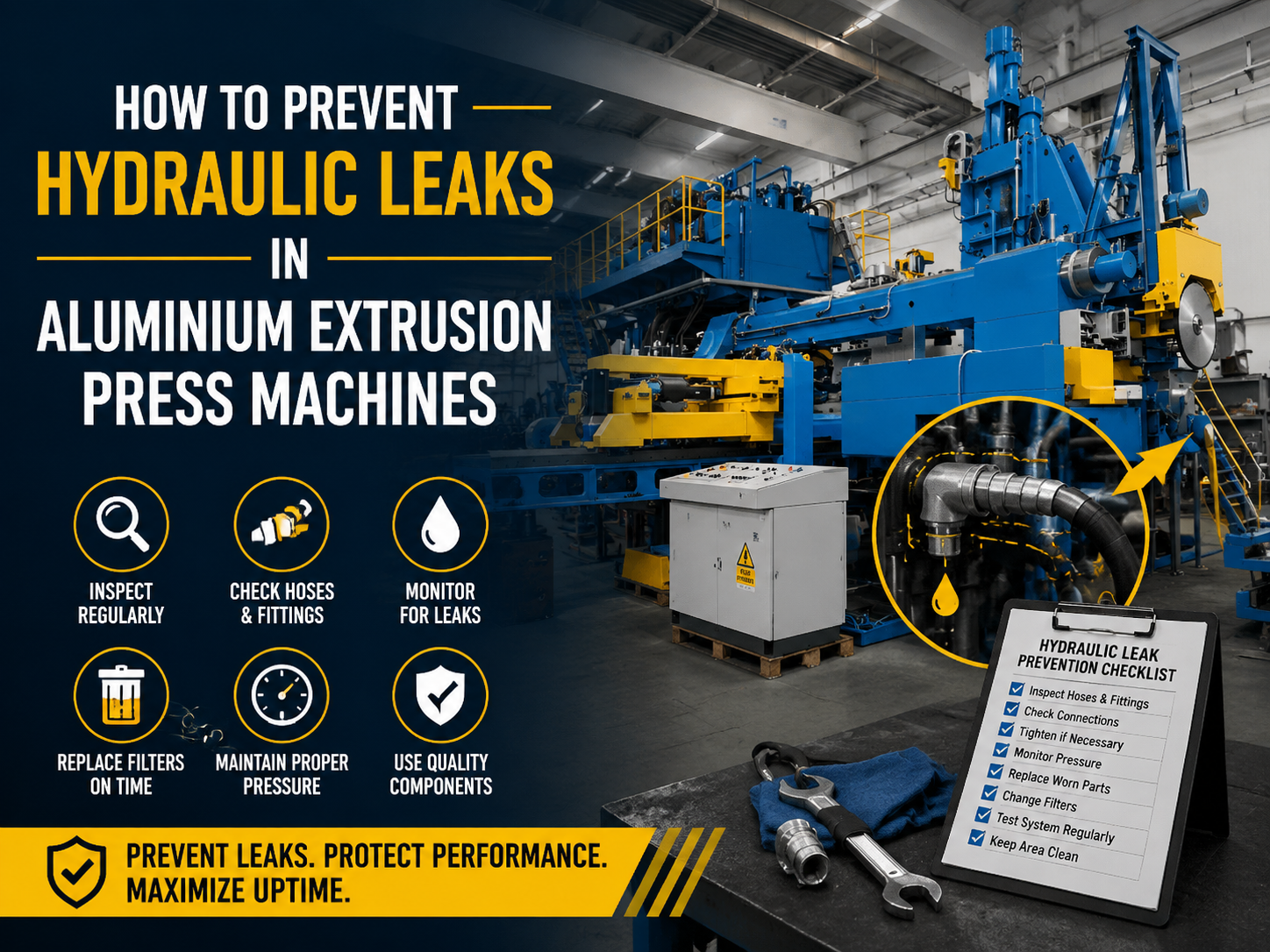 how to prevent hydraulic leaks in aluminium extrusion press machines a comprehensive maint