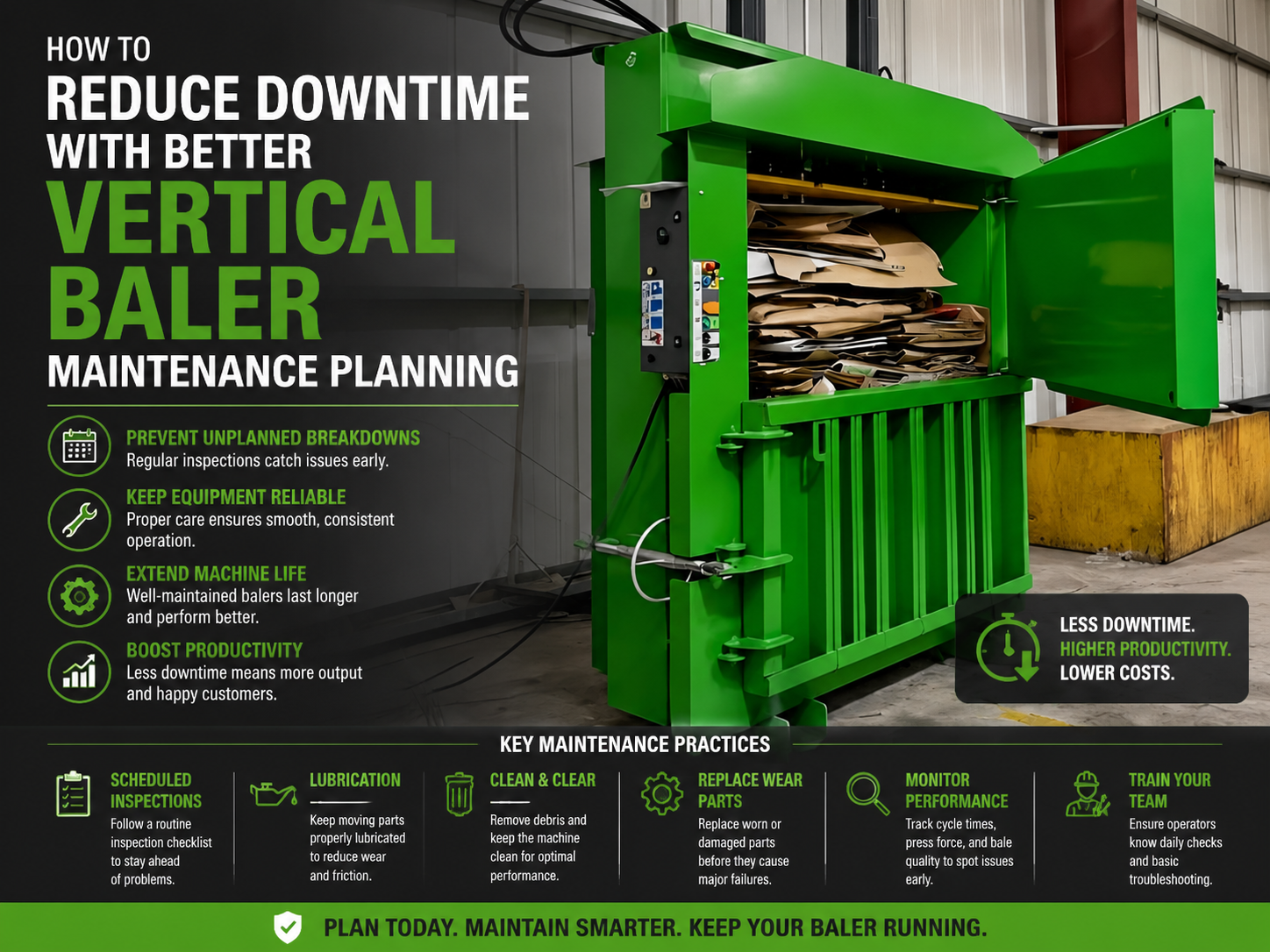 how to reduce downtime with better vertical baler maintenance planning 1