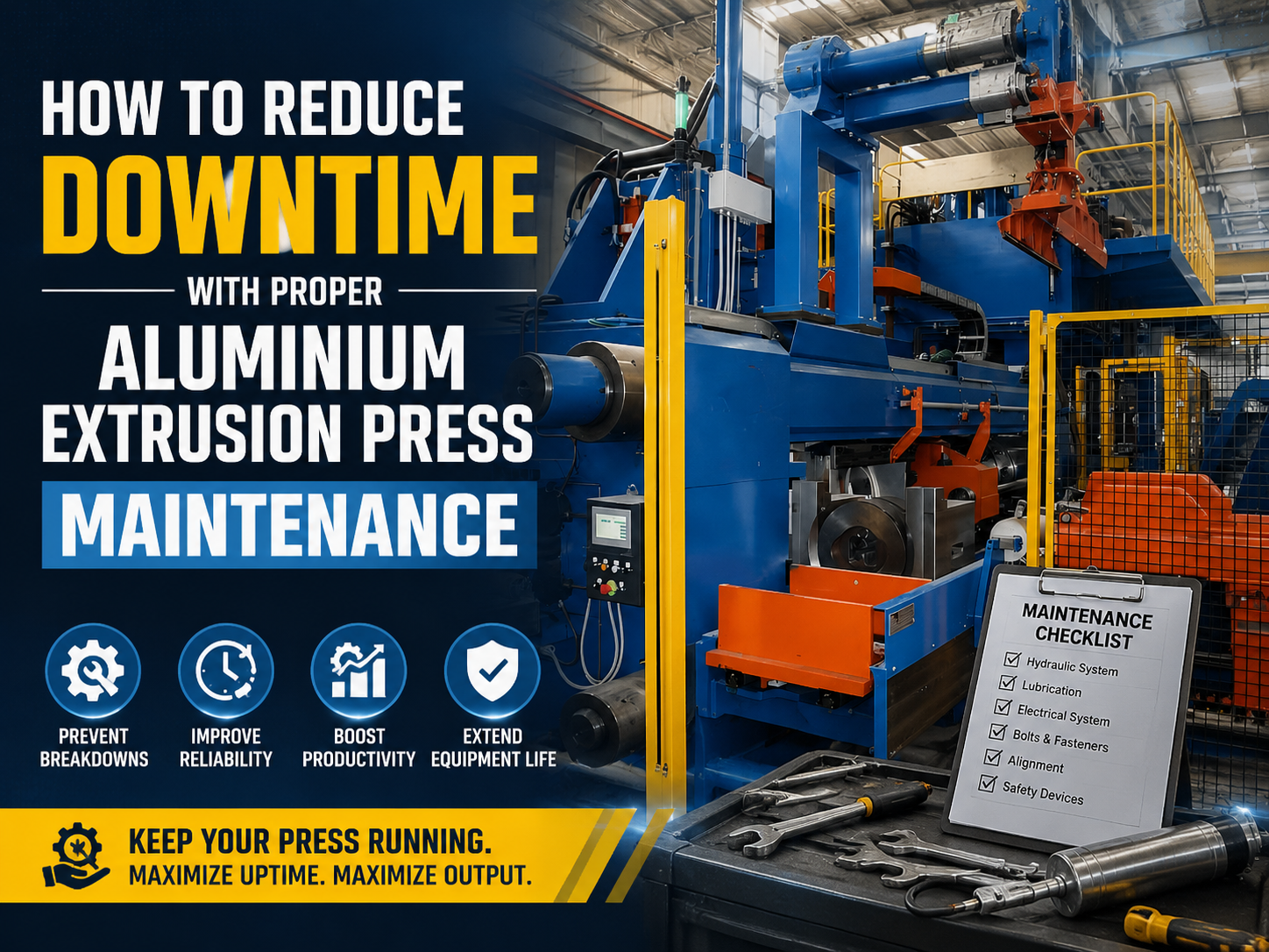 how to reduce downtime with proper aluminium extrusion press maintenance 1