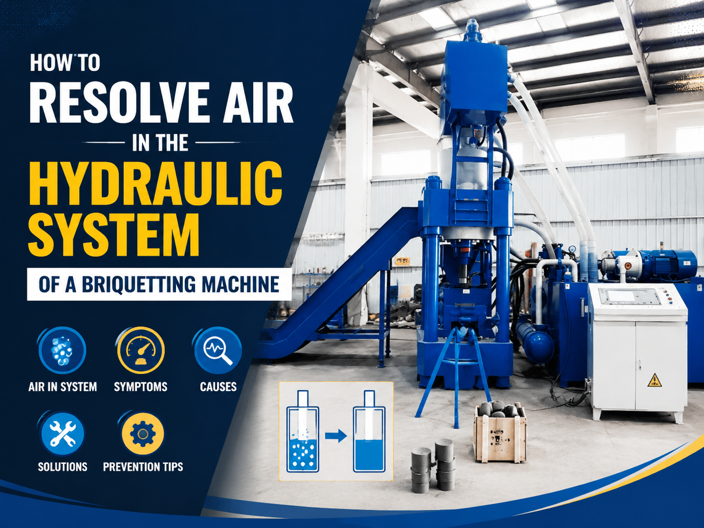 how to resolve air in the hydraulic system of a briquetting machine a comprehensive guide