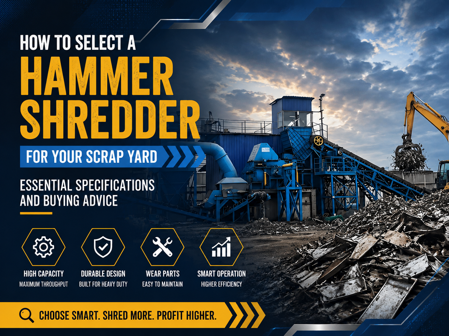 how to select a hammer shredder for your scrap yard essential specifications and buying ad