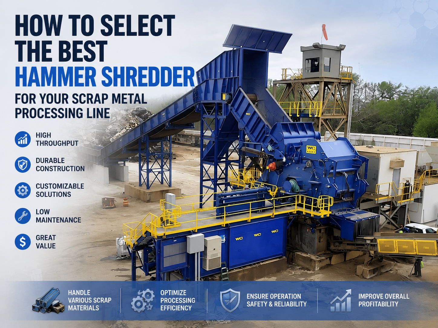how to select the best hammer shredder for your scrap metal processing line 1