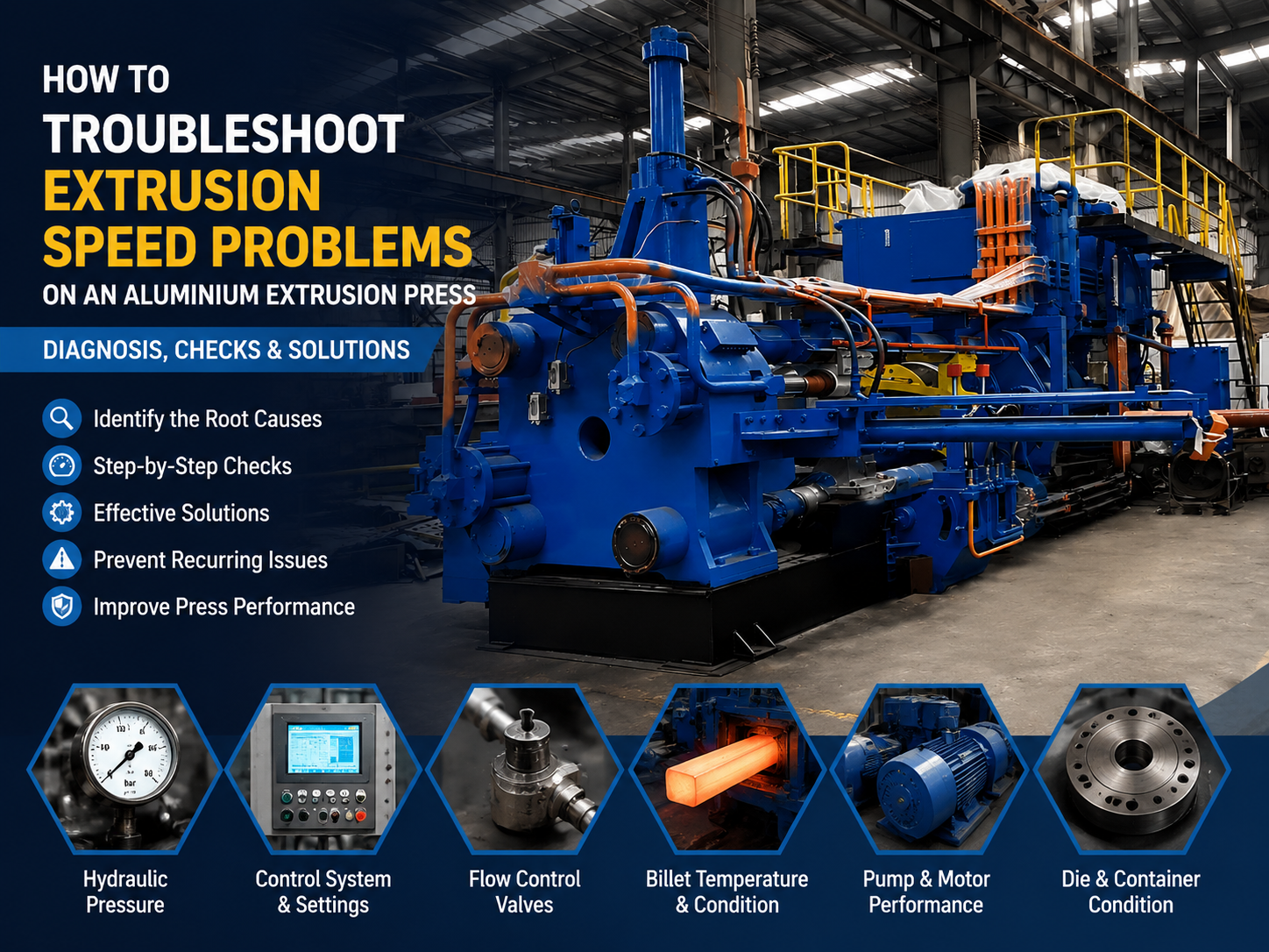 how to troubleshoot extrusion speed problems on an aluminium extrusion press 1