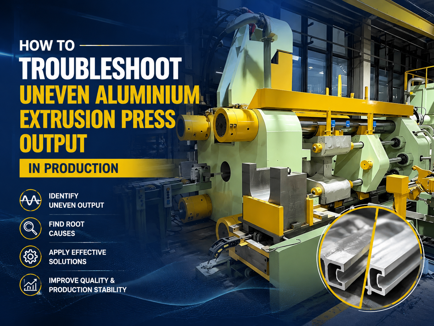 how to troubleshoot uneven aluminium extrusion press output in production 1