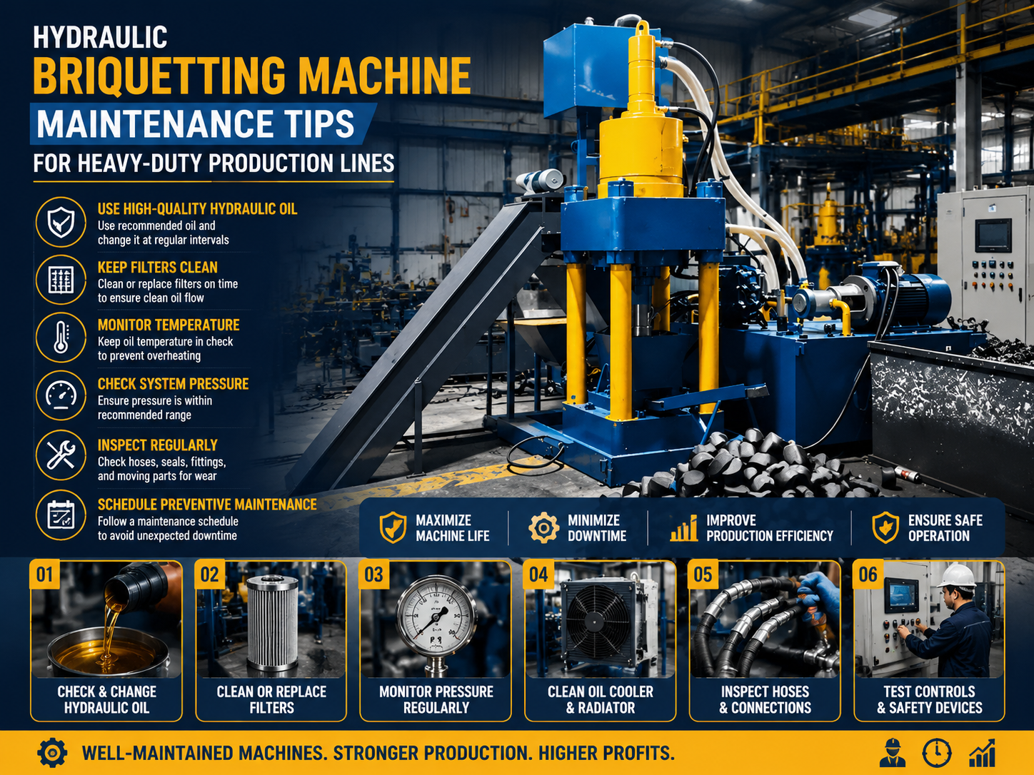 hydraulic briquetting machine maintenance tips for heavy duty production lines 1