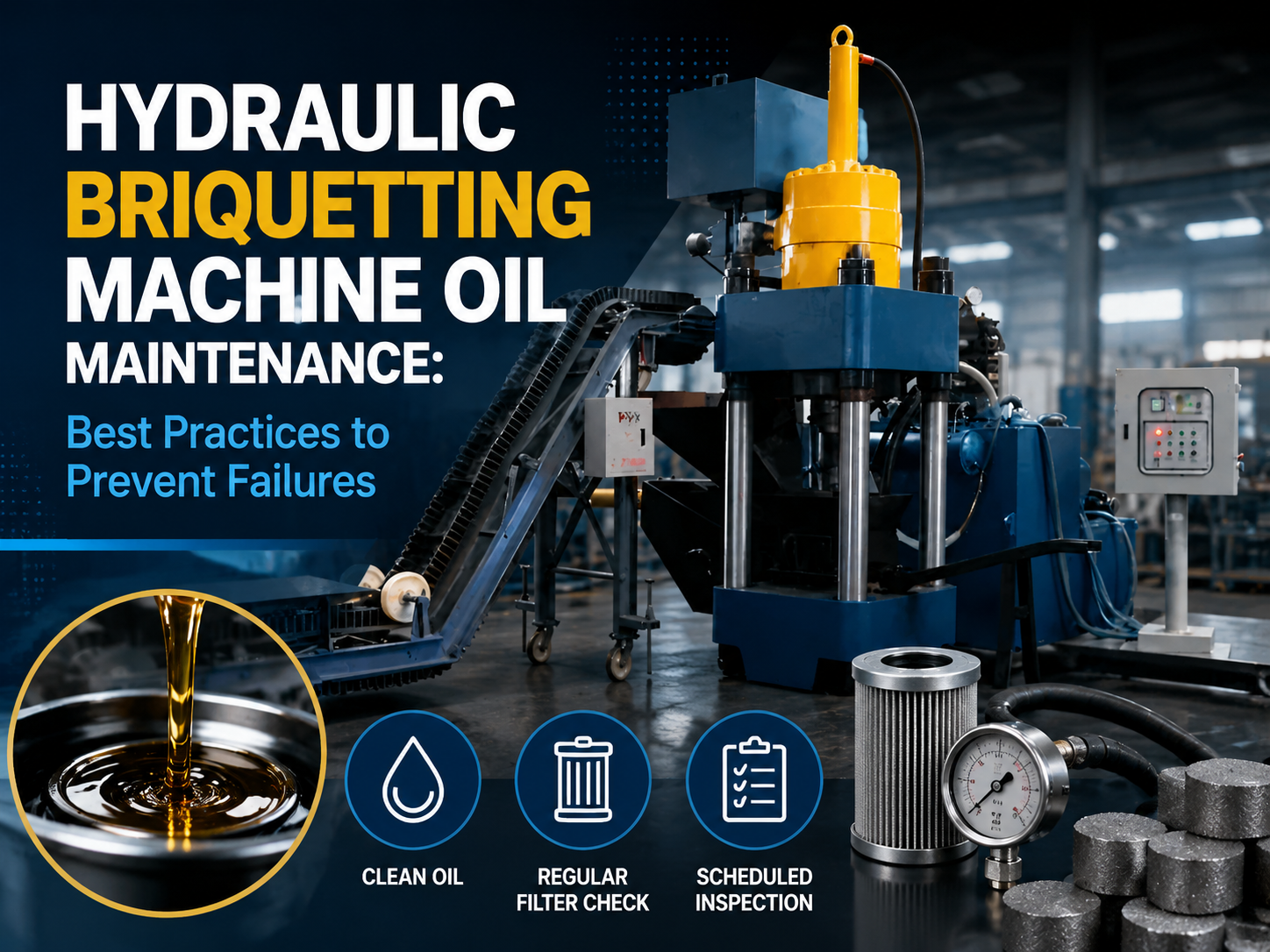 hydraulic briquetting machine oil maintenance best practices to prevent failures