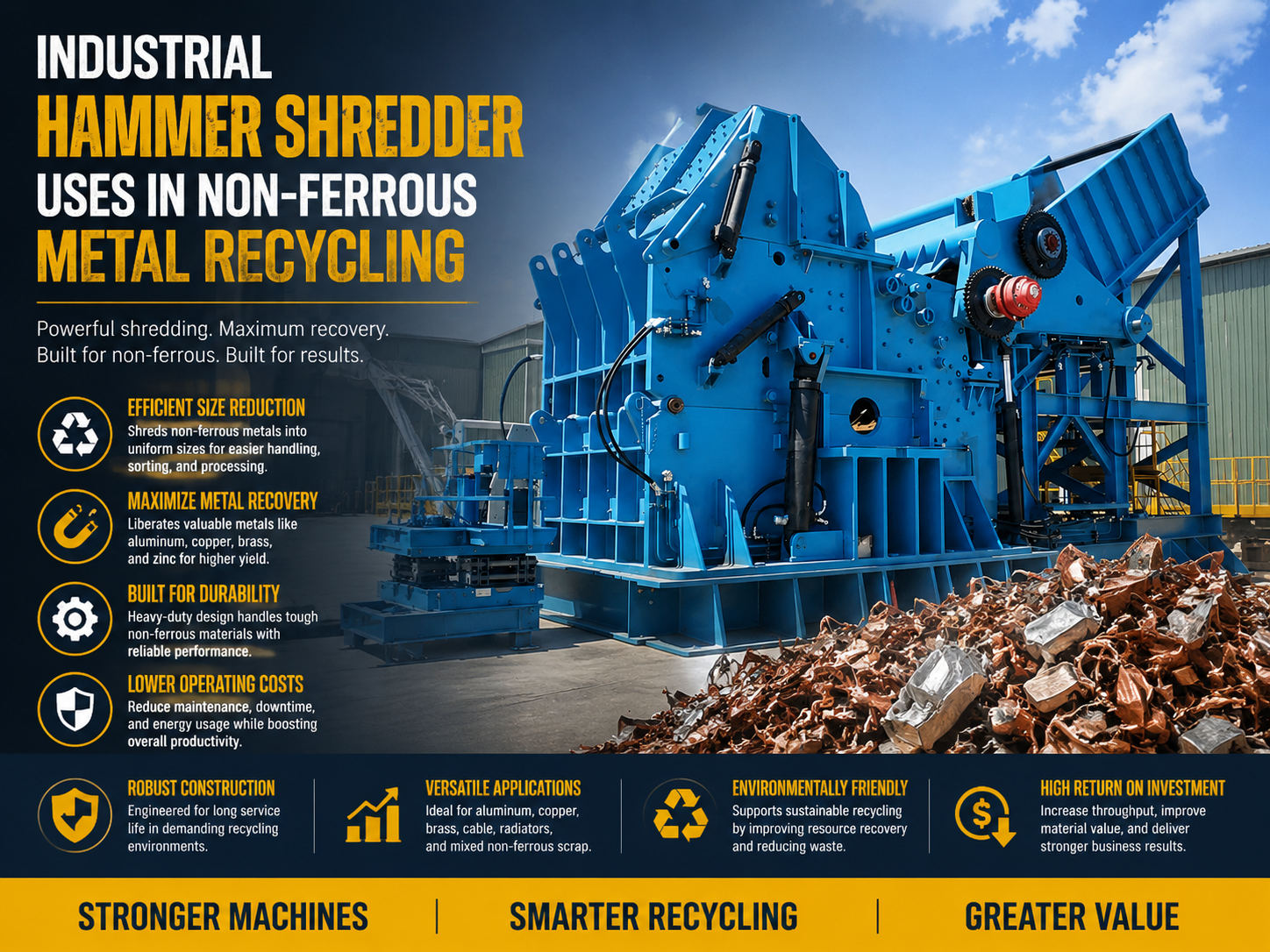 industrial hammer shredder uses in non ferrous metal recycling a comprehensive guide