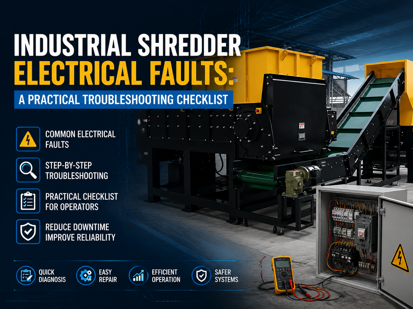 industrial shredder electrical faults a practical troubleshooting checklist