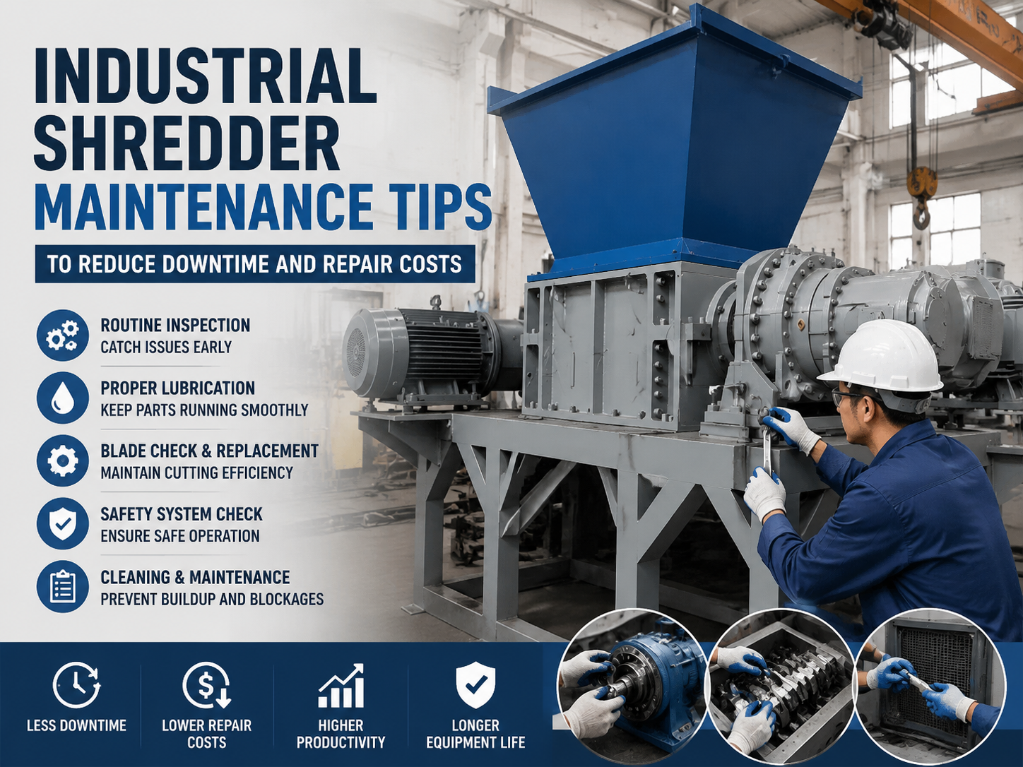 industrial shredder maintenance tips to reduce downtime and repair costs 1