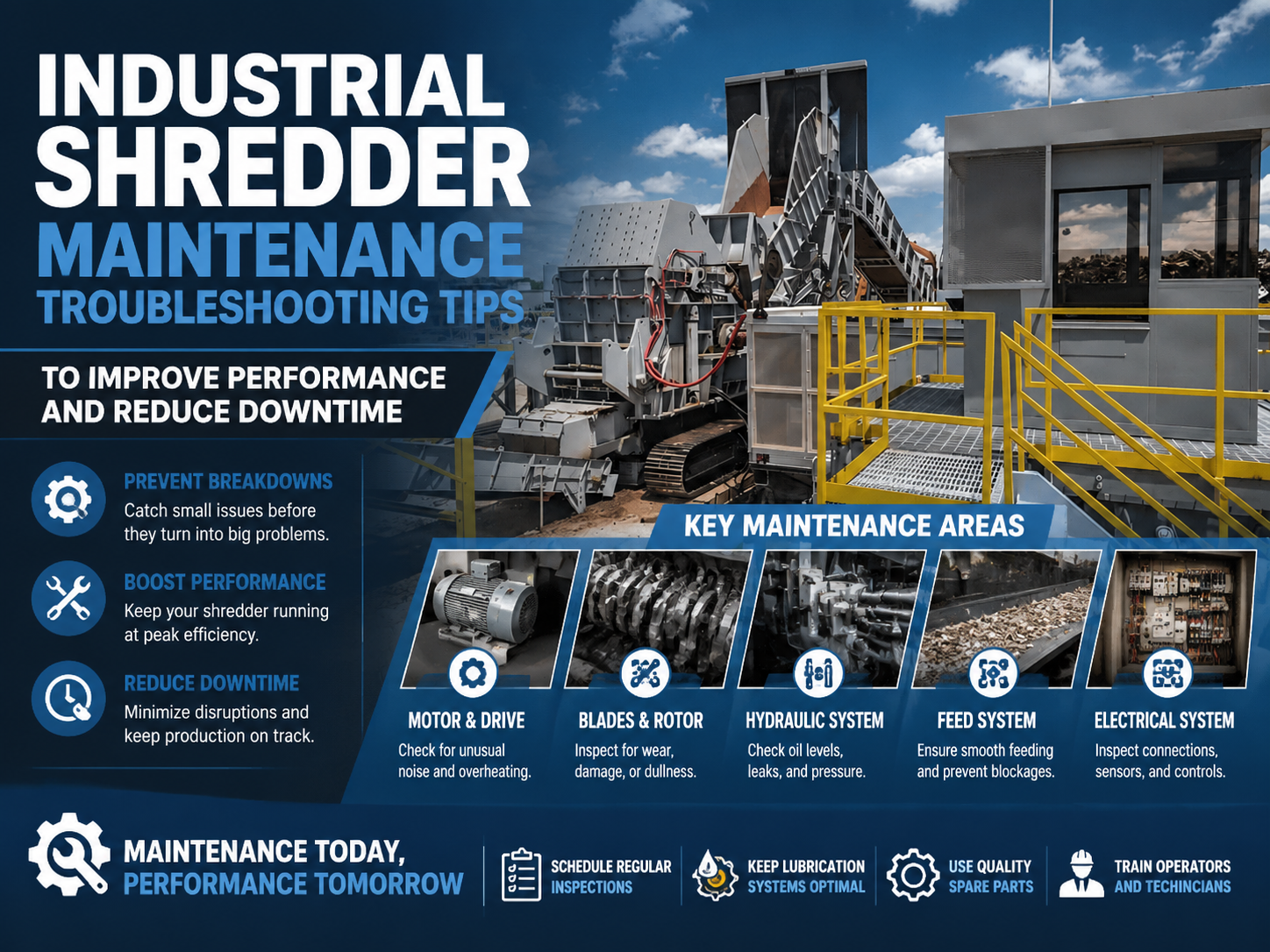 industrial shredder maintenance troubleshooting tips to improve performance and reduce dow