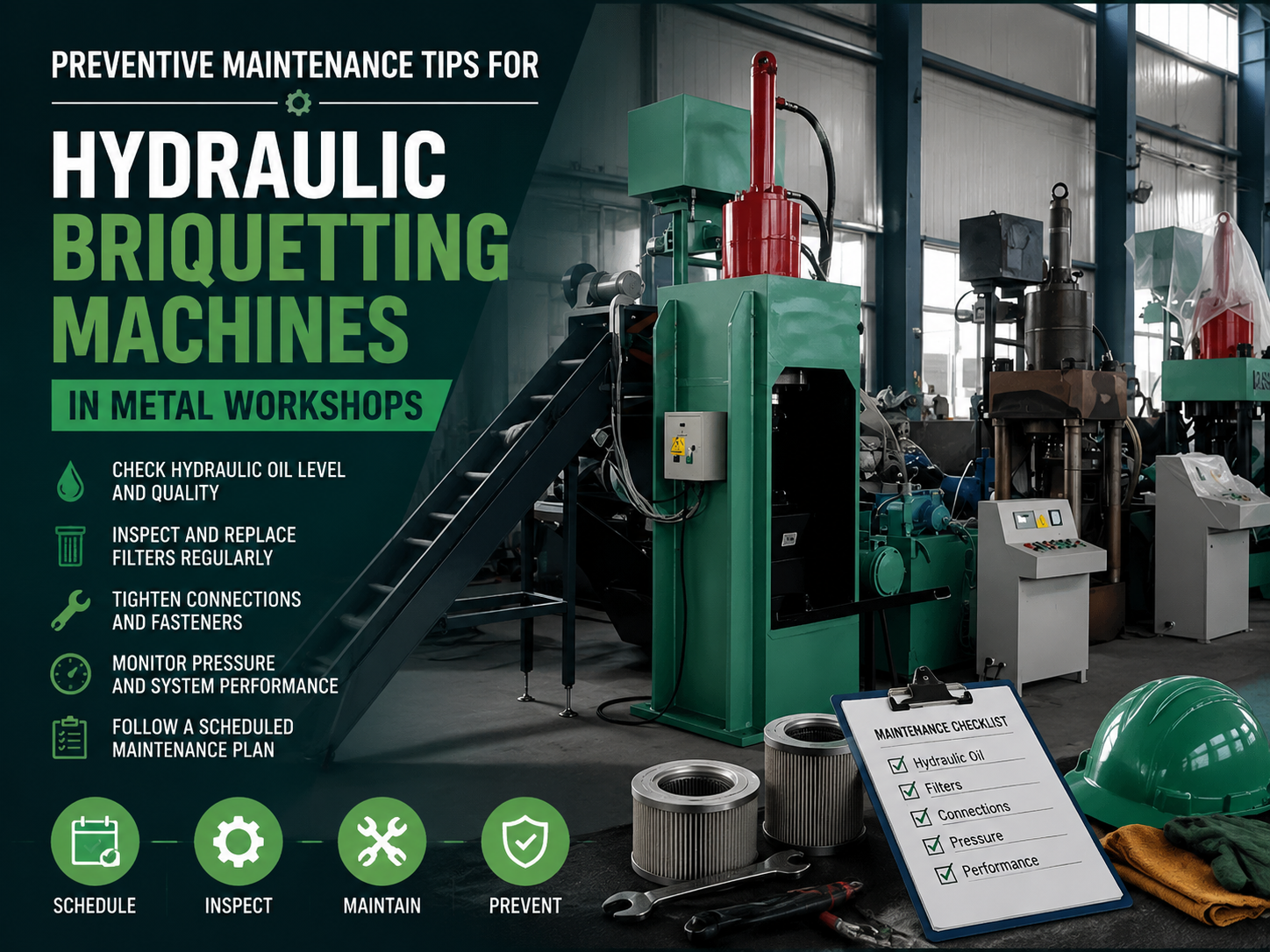 preventive maintenance tips for hydraulic briquetting machines in metal workshops a compre