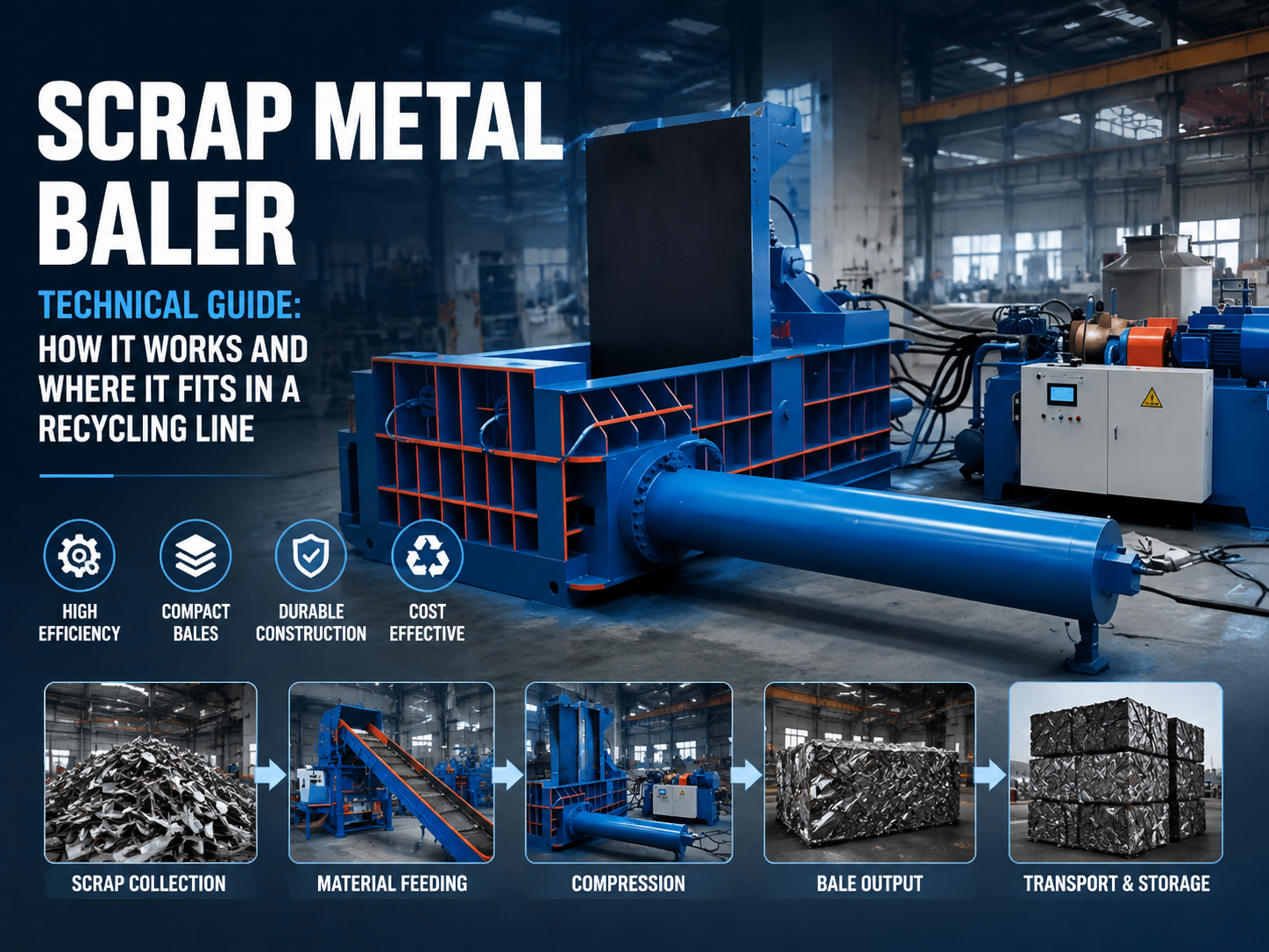 scrap metal baler technical guide how it works and where it fits in a recycling line