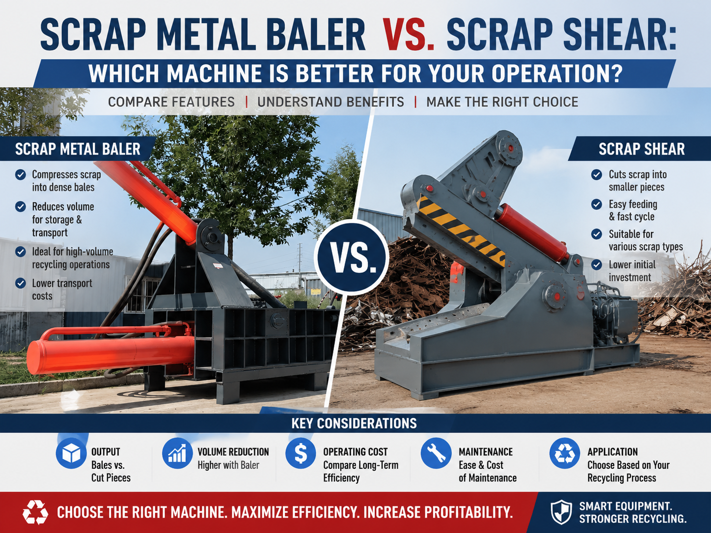 scrap metal baler vs scrap shear which machine is better operation