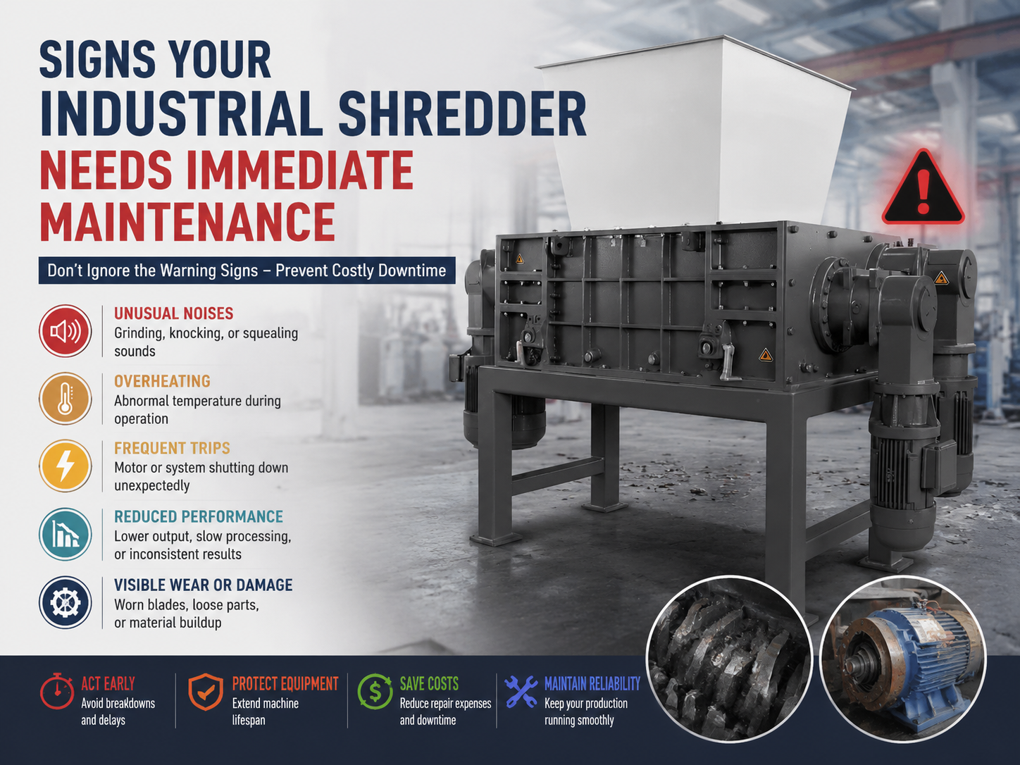 signs your industrial shredder needs immediate maintenance a comprehensive guide