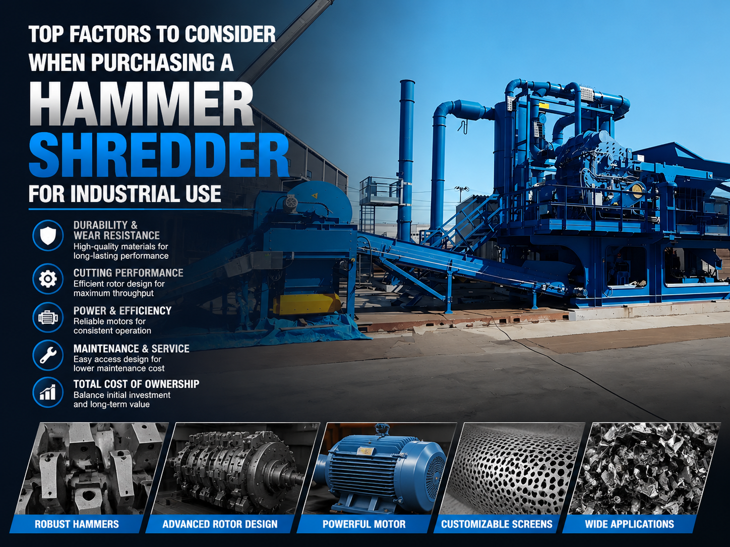 top factors to consider when purchasing a hammer shredder for industrial use 1
