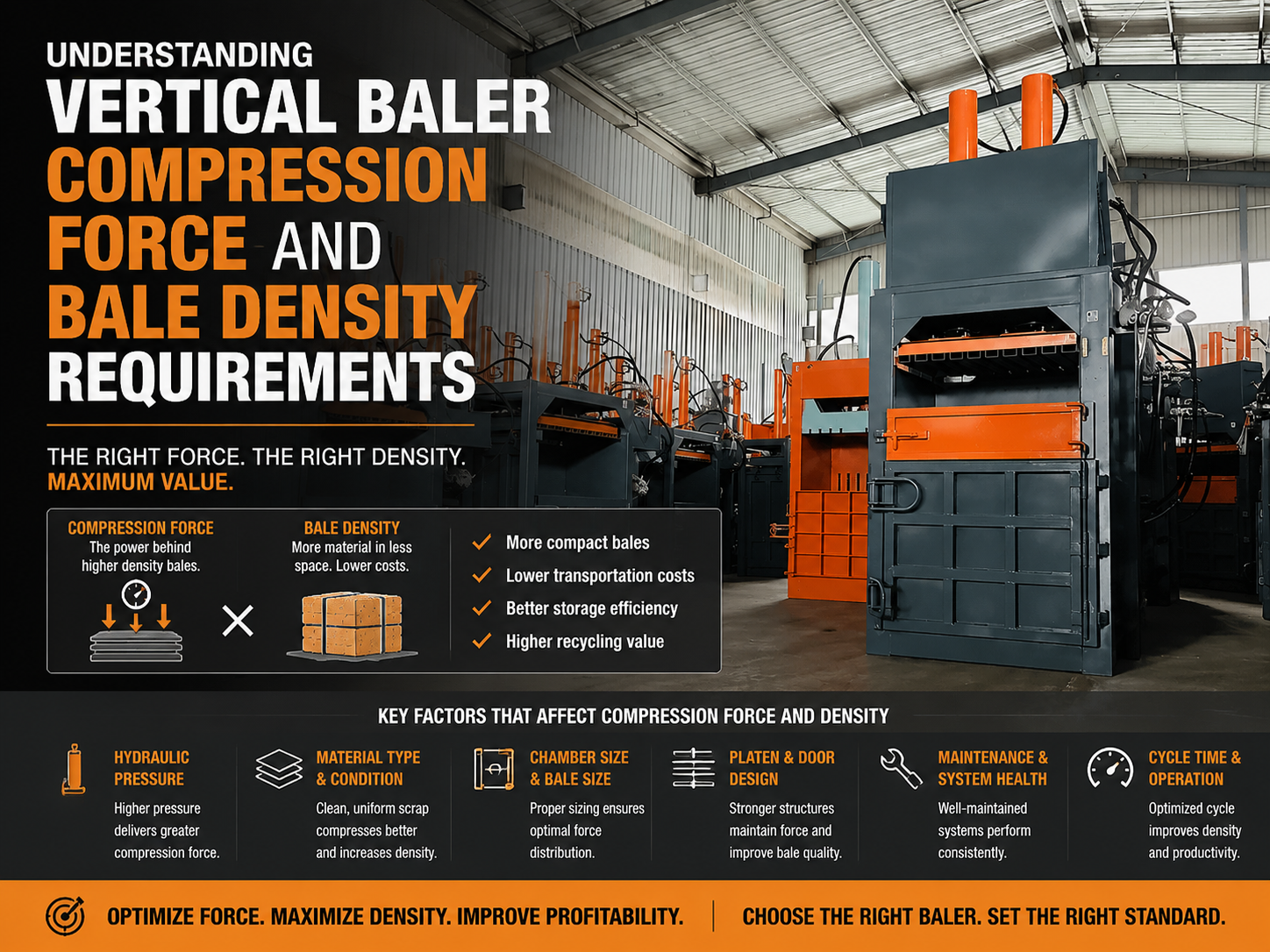 understanding vertical baler compression force and bale density requirements 1