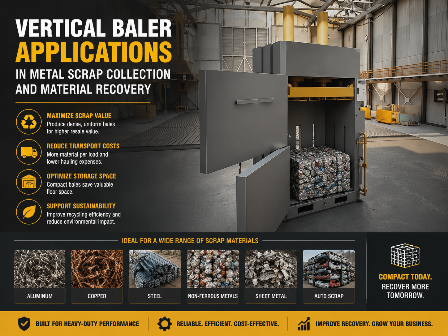 vertical baler applications in metal scrap collection and material recovery a comprehensiv